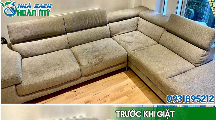 Hình ảnh bộ ghế sofa trước khi giặt