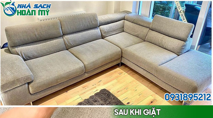 Hình ảnh bộ ghế sofa sau khi giặt