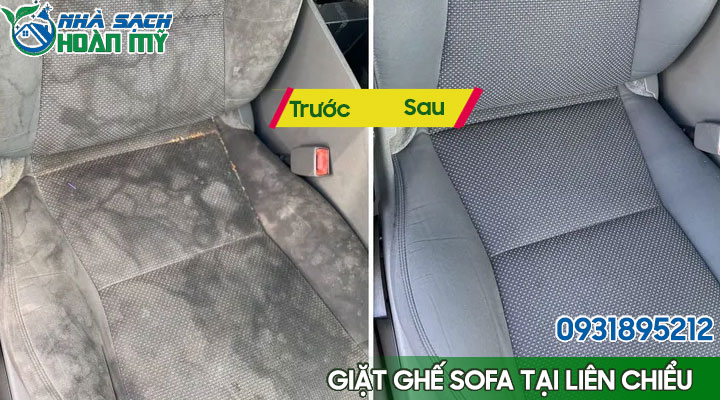 Hình ảnh trước và sau khi giặt ghế sofa
