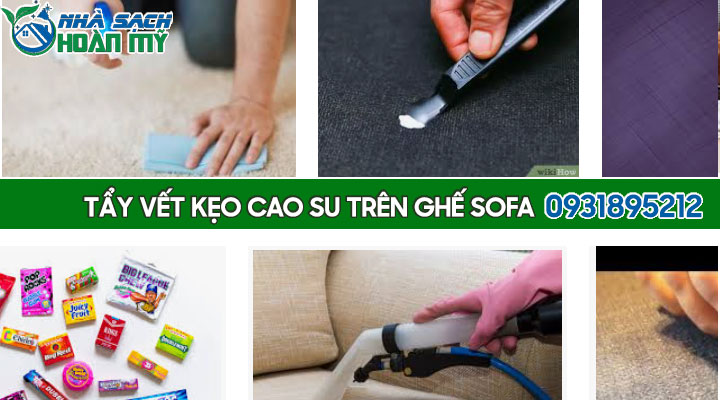 Cách tẩy vết kẹo cao su trên ghế sofa