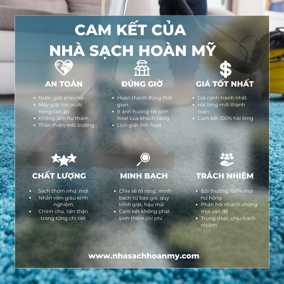 Cam kết về chất lượng dịch vụ giặt thảm tại Đà Nẵng