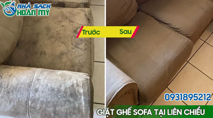 kết quả làm sạch ghế sofa tại quận Liên Chiểu - Đà Nẵng