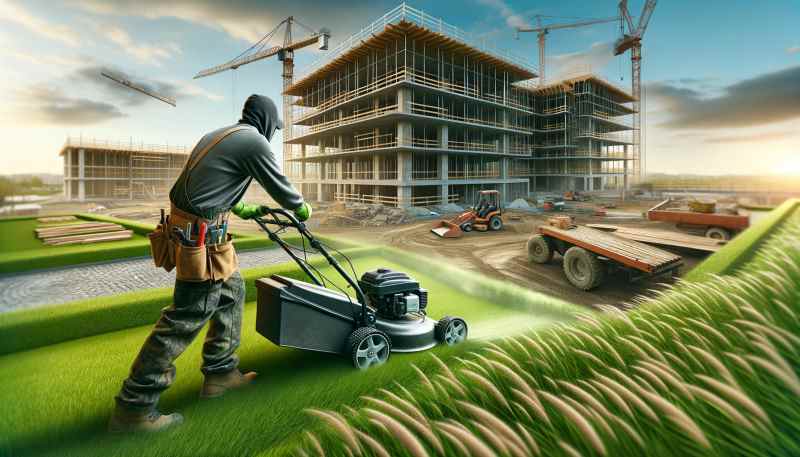 Dịch vụ cắt cỏ công trình xây dựng
